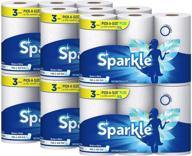 🪟 sparkle paper towels, 18 pick-a-size plus rolls: equivalent to 37 regular rolls, 116 2-ply sheets per roll logo