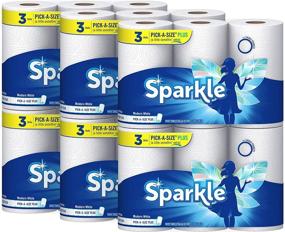img 4 attached to 🪟 Sparkle Paper Towels, 18 Pick-A-Size Plus Rolls: Equivalent to 37 Regular Rolls, 116 2-Ply Sheets Per Roll