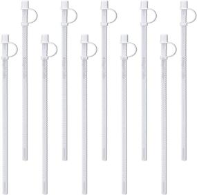 img 2 attached to 🍵 Whirley Hospital Mugs 13-inch Flexible Straws (Pack of 10)