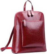 womens vintage leather backpack daypack women's handbags & wallets in fashion backpacks logo