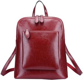 img 2 attached to Womens Vintage Leather Backpack Daypack Women's Handbags & Wallets in Fashion Backpacks