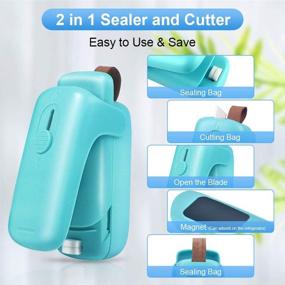 img 3 attached to 👜 Convenient EZCO Bag Sealer Mini: 2-in-1 Heat Sealer & Cutter for Plastic Bags - Keeps Snacks and Cookies Fresh with Portable Bag Resealer Machine (Battery Included)