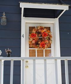 img 1 attached to 🍂 The Wreath Depot Oakwood Silk Fall Door Wreath - 22 Inches - Beautiful White Gift Box Included: Elegant Fall Décor at Its Finest!