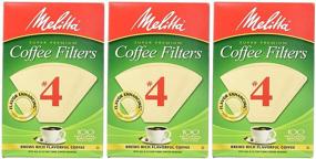 img 1 attached to ☕ Melitta Cone Coffee Filters, Natural Brown #4 – 300 Count (Pack Of 3): Optimal Filtration for Rich Coffee Brewing