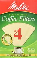 ☕ melitta cone coffee filters, natural brown #4 – 300 count (pack of 3): optimal filtration for rich coffee brewing logo