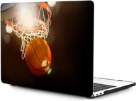 oneget macbook pro 13 inch case - hard basketball cover for 2016-2019 macbook pro 13 inch with touch bar - a2159, a1989, a1706, a1708 logo