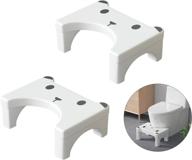 🚽 udear space saver 2-piece bathroom toilet stool & kitchen step stool set - white for kids and adults logo