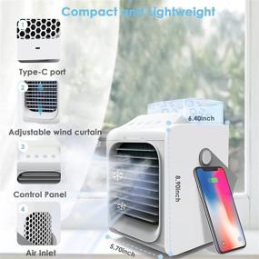 img 1 attached to 🌬️ Versatile Portable Air Conditioner: Cordless Personal Cooler for Office, Study Room, Bedroom, Rents, and Camping