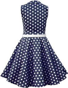 img 3 attached to 🦋 Charming BlackButterfly Holly Vintage Polka Dot Dresses for Girls: Timeless Style for Little Fashionistas