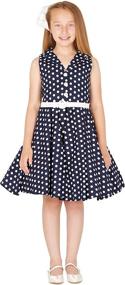 img 2 attached to 🦋 Charming BlackButterfly Holly Vintage Polka Dot Dresses for Girls: Timeless Style for Little Fashionistas