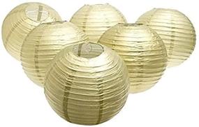 img 4 attached to 🎉 Gold 12-Pack of 12-Inch Large Paper Lanterns for Wedding, Party, or Baby Shower Décor