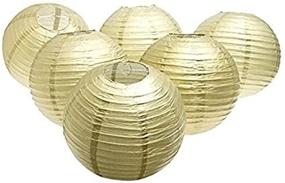img 1 attached to 🎉 Gold 12-Pack of 12-Inch Large Paper Lanterns for Wedding, Party, or Baby Shower Décor