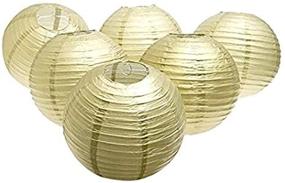 img 2 attached to 🎉 Gold 12-Pack of 12-Inch Large Paper Lanterns for Wedding, Party, or Baby Shower Décor