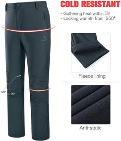 img 1 attached to 👖 CAMEL CROWN Women's Softshell Pants - Fleece Lined, Waterproof, Windproof Ski Snow Insulated Trousers for Hiking, Hunting