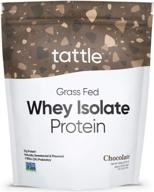 🌱 tattle grass-fed whey protein isolate powder - non-gmo, natural flavors & sweeteners, turmeric & tart cherry for anti-inflammation, gluten & soy-free, no added sugar (chocolate, 25 servings) logo