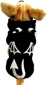 img 4 attached to Mogoko Reflective Dog Cat Halloween Devil Costume - Funny Pet Costume Dress for Cosplay, Puppy Fleece Hoodie Warm Outfits - Animal Black Clothes with Reflective Design