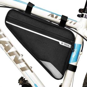 img 4 attached to 🚲 OPAMOO Triangle Frame Bag for Bicycles - Convenient Bike Storage Pack for Road and Mountain Cycling - Saddle Pouch Bag for Bike Accessories