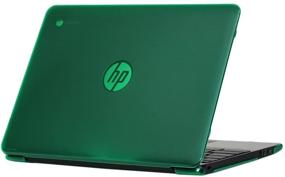 img 2 attached to 📱 mCover iPearl Hard Shell Case for 2016 11.6" HP Chromebook 11 G5 / V011DX / V012NR laptops (Green) - Enhanced Compatibility, Excludes Older HP Chromebook 11 G1 / G2 / G3 / G4 / G4 EE Models