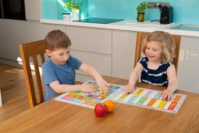 img 3 attached to 🌈 Colorful and Educational: Little Wigwam Alphabet Placemat - Ideal for Learning Letters and Developing Table Manners