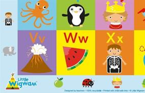 img 1 attached to 🌈 Colorful and Educational: Little Wigwam Alphabet Placemat - Ideal for Learning Letters and Developing Table Manners