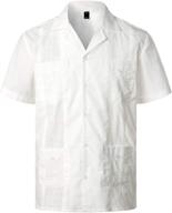 vatpave men's clothing guayabera x large sleeve button-up logo