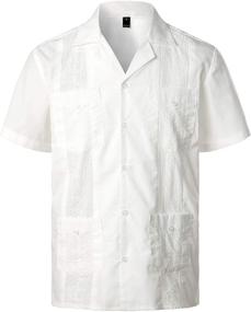 img 4 attached to VATPAVE Men's Clothing Guayabera X Large Sleeve Button-Up