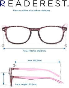 img 1 attached to 👓 Readerest Pink Blue Light Blocking Reading Glasses - 2.50 Magnification: Protect Your Eyes From Harmful Blue Light