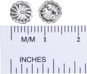 img 1 attached to uGems Premium Medium 7mm 14K White Gold Swirl Earring Backs (1 Pair)