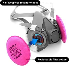 img 3 attached to Revamp Your Carpentry Craft with ANUNU Reusable Facepiece Decorating: Enhance Safety & Style