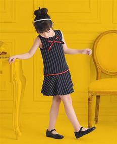 img 2 attached to 👧 DADAWEN Little Girls' School Uniforms - Perfect for Toddlers and School