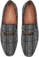👞 elanroman crimson houndstooth slipper wedding men's shoes: elegant footwear for a stylish groom logo