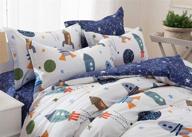 🌌 brandream twin size 100% cotton boys space galaxy bedding set - 3-piece duvet cover set logo