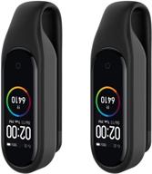 miphee 2-pack clip holder for 👁️ mi band 4/3 - black replacement accessory logo