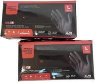 🧤 high-quality black nitrile gloves - 8mil thickness. latex free, powder free. excellent value for money. logo