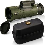 🔭 lincredible 12x50 monocular telescope for bird watching, hunting, travelling, and stargazing: bak4 prism, tripod, smartphone adapter, and hard case included logo