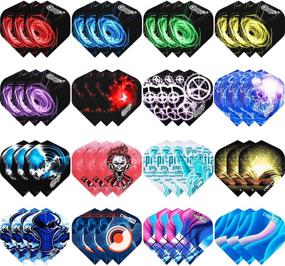 img 4 attached to 🎯 CyeeLife-PET Dart Flights 48pcs (16 Designs) | Standard Accessories Kit with Wings