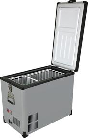 img 1 attached to 🥶 Whynter FM-452SG 45 Quart Slimfit Portable Refrigerator AC/DC True Freezer - Car, Home, Camping, RV - 8°F to 50°F - Gray - One Size