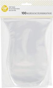 img 1 attached to 🍬 Wilton Shaped Treat Bags Clear - 4-1/2x7-1/4 Size, Pack of 100 for Your Delightful Goodies!