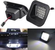 🚗 high-quality ram led license plate light lamps - bright 6000k white lights - pack of 2 - compatible with dodge ram 1500 2500 3500 2003-2018 (pz113) logo