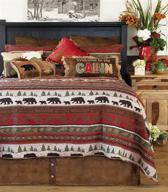 king size red carstens cabin & lodge stripe quilt set logo