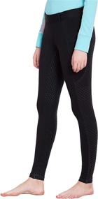 img 4 attached to 👖 Stay Sleek and Comfortable in TuffRider 3 Season Tights for Ladies – Black, Size L LD