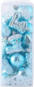 img 3 attached to 🎄 JACEKAKO 21ct Shatterproof Clear Plastic Christmas Balls Ornaments: Tiffany Blue Hanging Baubles Set for Tree Decorations, Parties, and Weddings