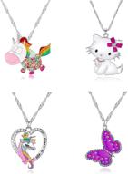 🎁 5/6 piece pack of tamhoo cute necklaces for girls - cat pendant, fairy, and mermaid necklace - ideal birthday gifts for teen and little girls logo