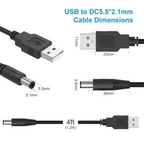 img 2 attached to 🔌 IBERLS Universal 5V DC Power Cable with 10 Connector Tips, USB to 5.5x2.1mm Plug Charging Cord (Including 5.5x2.5, 4.8x1.7, 4.0x1.7, 4.0x1.35, 3.5x1.35, 3.0x1.1, 2.5x0.7, Micro USB, Type-C, Mini USB)