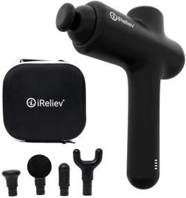img 4 attached to Quiet Percussion Massager by iReliev – Deep Tissue Massage Gun for Muscle Recovery and Pain Relief