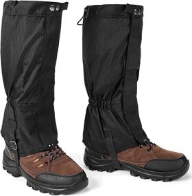 img 4 attached to 🦈 SHARKMOUTH Adjustable Waterproof Leg Gaiters for Men and Women - Ideal for Hiking, Hunting, Skiing, Walking, Mountain Climbing, Snowshoeing & Outdoor Work