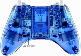 img 1 attached to 🎮 PAWHITS Wireless Controller for Xbox 360 with Dual Motor Vibration, Blue Gaming Gamepad Joypad