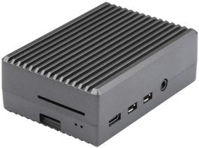 img 1 attached to 📦 Aluminum Raspberry Pi 4 Case - Grey Metal Shell Box Enclosure for RPI 4 Model B Only