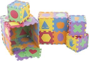 img 1 attached to 🧩 Versatile and Fun Interlocking Foam Tile Play Shapes