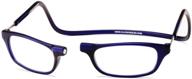 👓 frosted-blue clic magnetic reading glasses (+1.75): stylish and convenient eyewear logo